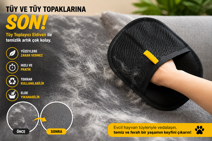 Pawlunka Tüy Toplayıcı Eldiven – Tek Dokunuşta Tertemiz